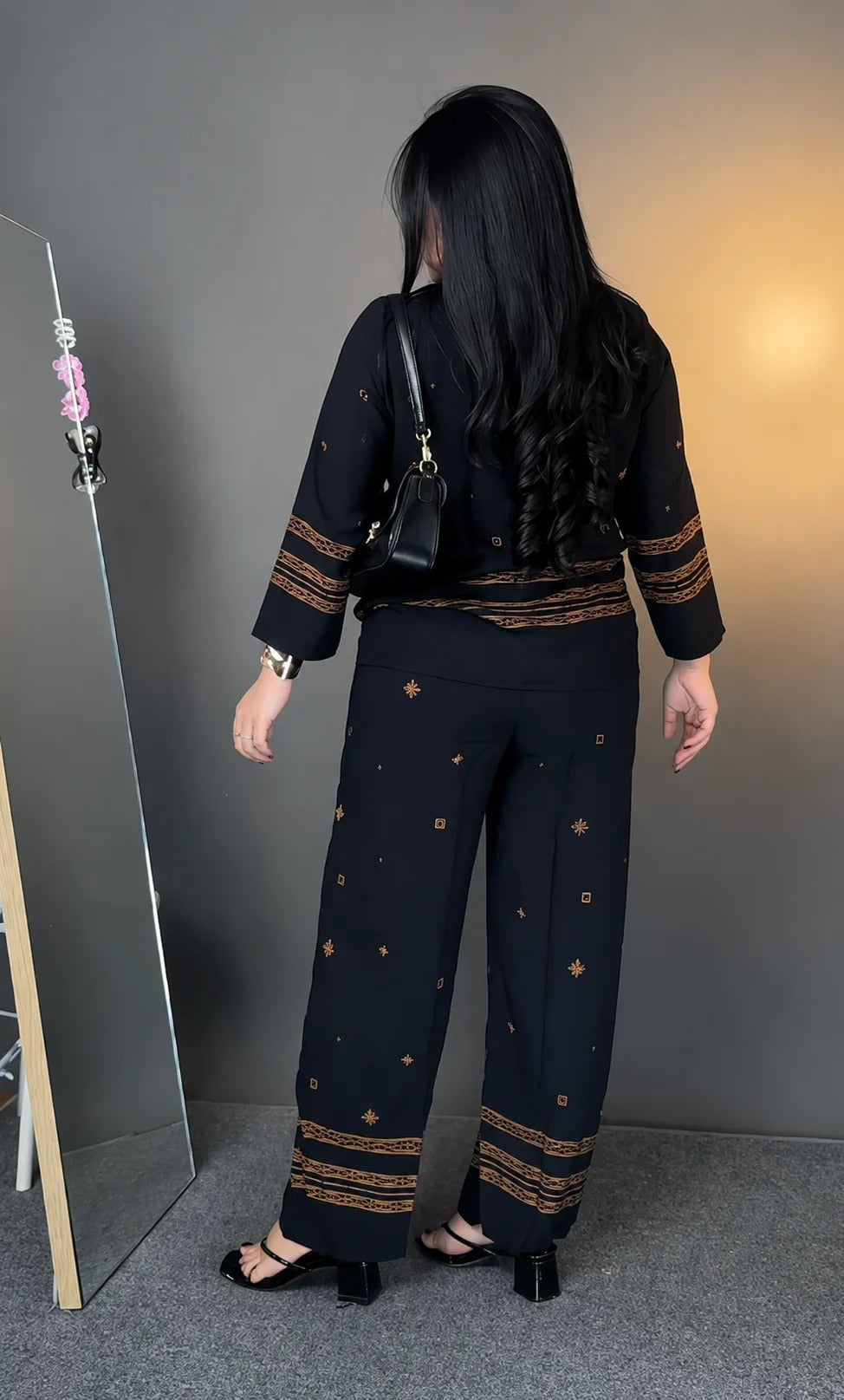 Zivara Golden Noir Co-ord Set